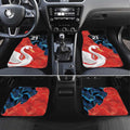 Swans-Port Adelaide Football Custom Car Mats Cracked Metal Style
