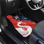 Swans-Port Adelaide Football Custom Car Mats Cracked Metal Style