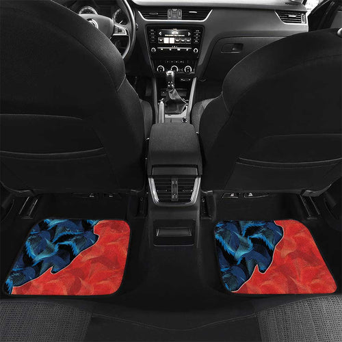 Swans-Port Adelaide Football Custom Car Mats Cracked Metal Style