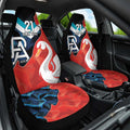 Swans-Port Adelaide Football Custom Car Seat Cover Cracked Metal Style