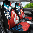 Swans-Port Adelaide Football Custom Car Seat Cover Cracked Metal Style