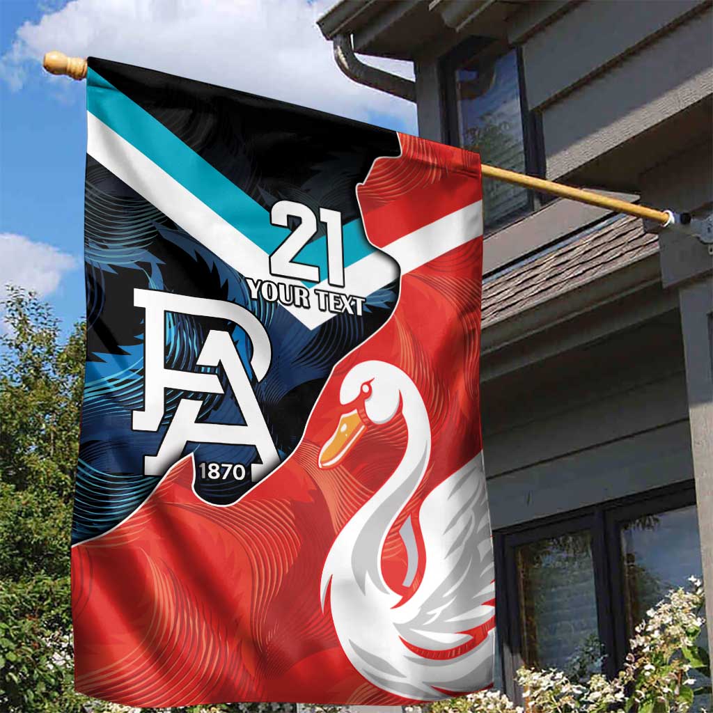 Swans-Port Adelaide Football Custom Garden Flag Cracked Metal Style