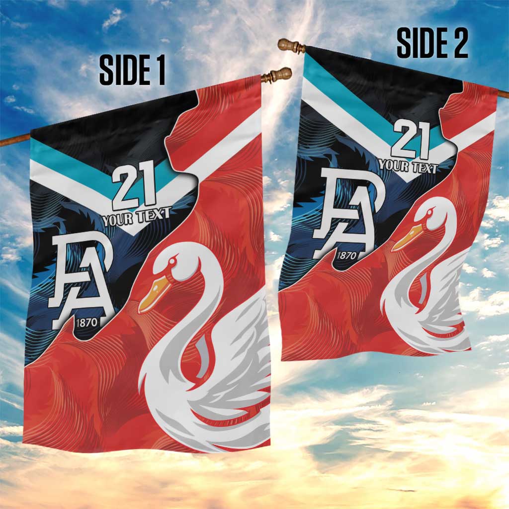 Swans-Port Adelaide Football Custom Garden Flag Cracked Metal Style