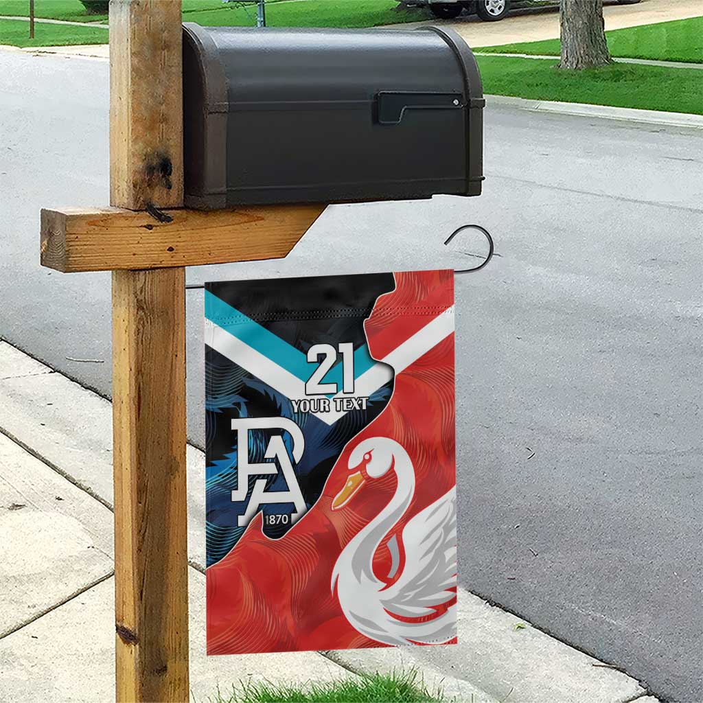 Swans-Port Adelaide Football Custom Garden Flag Cracked Metal Style