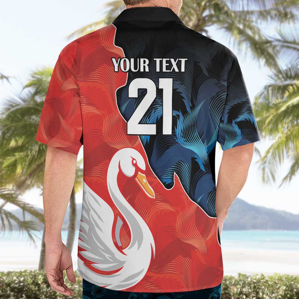Swans-Port Adelaide Football Custom Hawaiian Shirt Cracked Metal Style