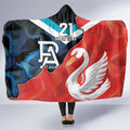 Swans-Port Adelaide Football Custom Hooded Blanket Cracked Metal Style