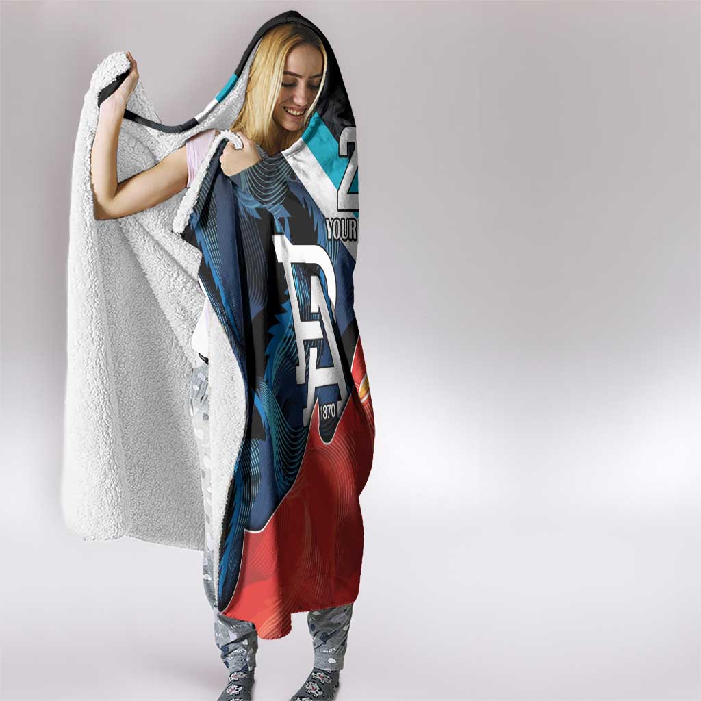 Swans-Port Adelaide Football Custom Hooded Blanket Cracked Metal Style
