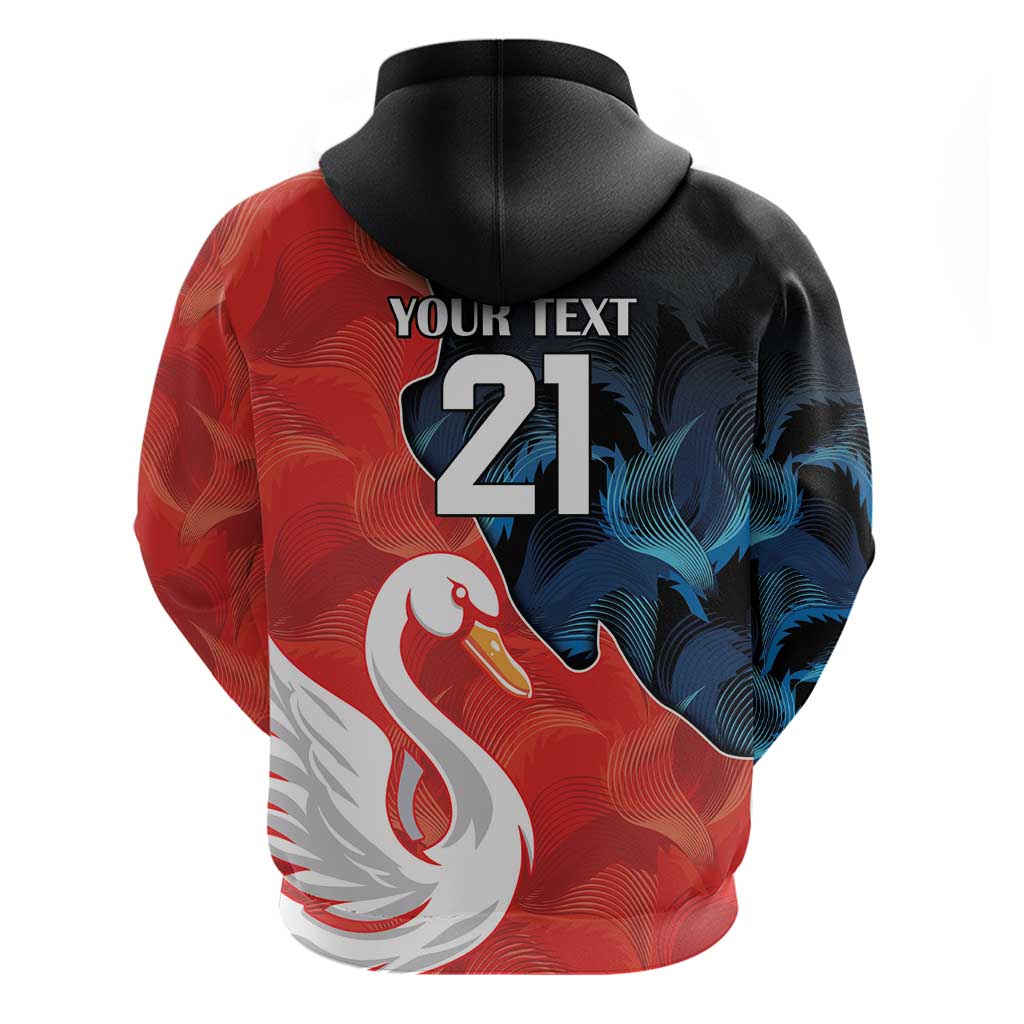 Swans-Port Adelaide Football Custom Hoodie Cracked Metal Style