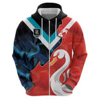 Swans-Port Adelaide Football Custom Hoodie Cracked Metal Style