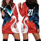 Swans-Port Adelaide Football Custom Hoodie Dress Cracked Metal Style