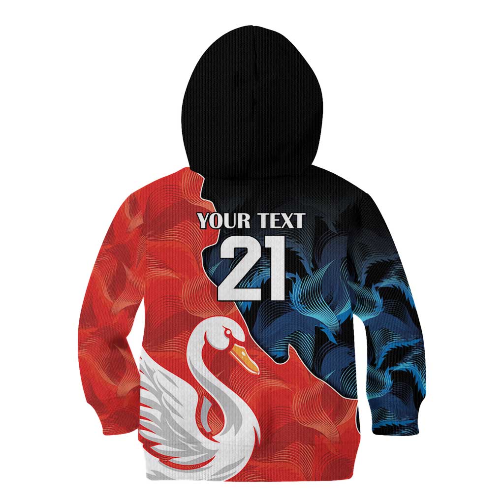 Swans-Port Adelaide Football Custom Kid Hoodie Cracked Metal Style
