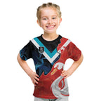 Swans-Port Adelaide Football Custom Kid T Shirt Cracked Metal Style