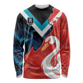 Swans-Port Adelaide Football Custom Long Sleeve Shirt Cracked Metal Style