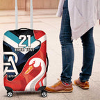 Swans-Port Adelaide Football Custom Luggage Cover Cracked Metal Style