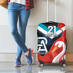 Swans-Port Adelaide Football Custom Luggage Cover Cracked Metal Style