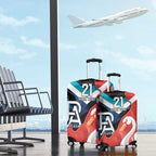 Swans-Port Adelaide Football Custom Luggage Cover Cracked Metal Style