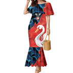 Swans-Port Adelaide Football Custom Mermaid Dress Cracked Metal Style