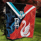 Swans-Port Adelaide Football Custom Quilt Cracked Metal Style