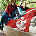 Swans-Port Adelaide Football Custom Quilt Cracked Metal Style
