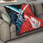 Swans-Port Adelaide Football Custom Quilt Cracked Metal Style