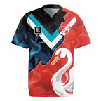 Swans-Port Adelaide Football Custom Rugby Jersey Cracked Metal Style
