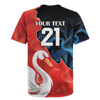 Swans-Port Adelaide Football Custom Rugby Jersey Cracked Metal Style