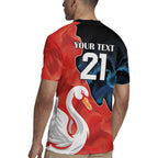 Swans-Port Adelaide Football Custom Rugby Jersey Cracked Metal Style