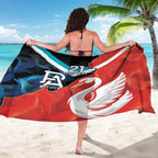 Swans-Port Adelaide Football Custom Sarong Cracked Metal Style