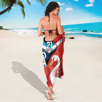 Swans-Port Adelaide Football Custom Sarong Cracked Metal Style