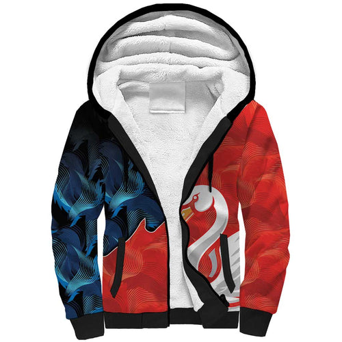 Swans-Port Adelaide Football Custom Sherpa Hoodie Cracked Metal Style
