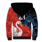 Swans-Port Adelaide Football Custom Sherpa Hoodie Cracked Metal Style