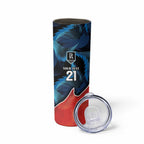 Swans-Port Adelaide Football Custom Skinny Tumbler Cracked Metal Style