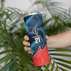 Swans-Port Adelaide Football Custom Skinny Tumbler Cracked Metal Style