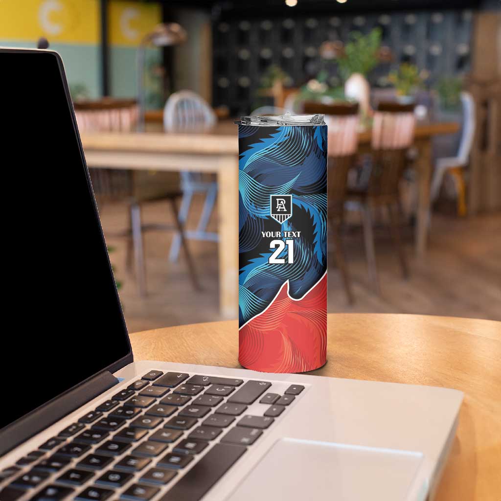 Swans-Port Adelaide Football Custom Skinny Tumbler Cracked Metal Style