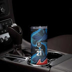 Swans-Port Adelaide Football Custom Skinny Tumbler Cracked Metal Style