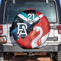 Swans-Port Adelaide Football Custom Spare Tire Cover Cracked Metal Style