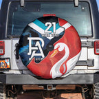 Swans-Port Adelaide Football Custom Spare Tire Cover Cracked Metal Style
