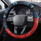 Swans-Port Adelaide Football Steering Wheel Cover Cracked Metal Style