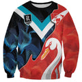 Swans-Port Adelaide Football Custom Sweatshirt Cracked Metal Style