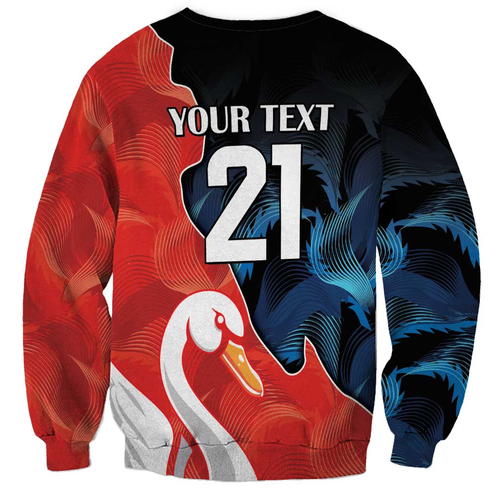 Swans-Port Adelaide Football Custom Sweatshirt Cracked Metal Style