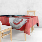 Swans-Port Adelaide Football Custom Tablecloth Cracked Metal Style