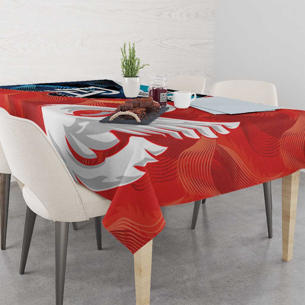 Swans-Port Adelaide Football Custom Tablecloth Cracked Metal Style