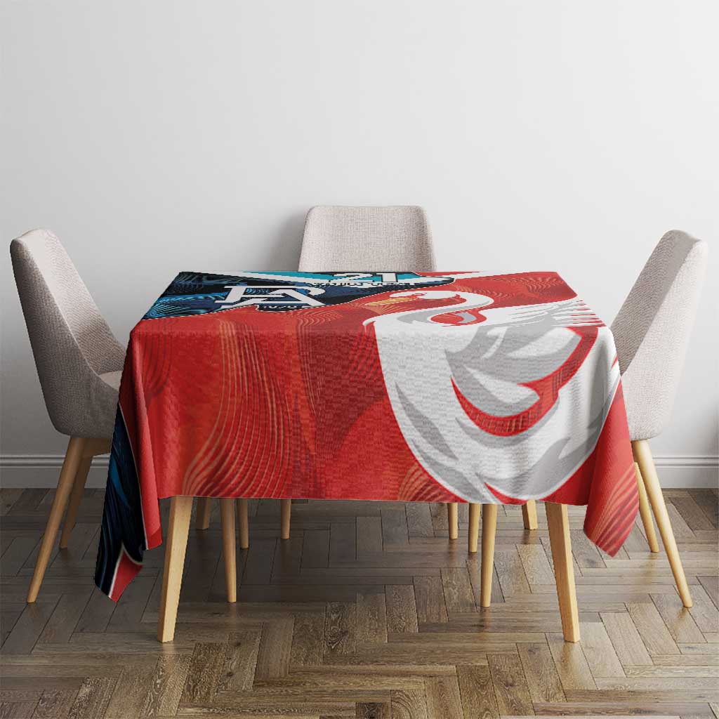 Swans-Port Adelaide Football Custom Tablecloth Cracked Metal Style