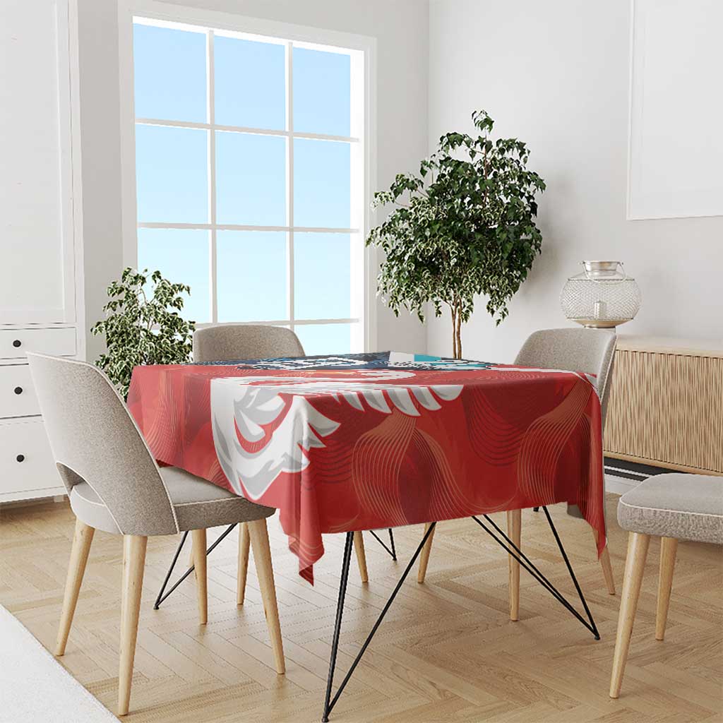 Swans-Port Adelaide Football Custom Tablecloth Cracked Metal Style