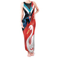 Swans-Port Adelaide Football Custom Tank Maxi Dress Cracked Metal Style