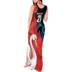 Swans-Port Adelaide Football Custom Tank Maxi Dress Cracked Metal Style