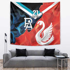 Swans-Port Adelaide Football Custom Tapestry Cracked Metal Style