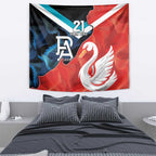 Swans-Port Adelaide Football Custom Tapestry Cracked Metal Style