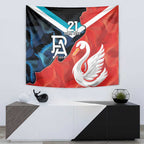 Swans-Port Adelaide Football Custom Tapestry Cracked Metal Style