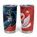 Swans-Port Adelaide Football Custom Tumbler Cup Cracked Metal Style